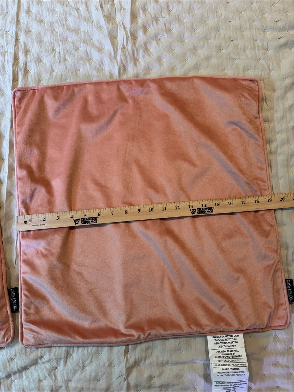Dusty peach Velvet  pillow covers with a side zipper